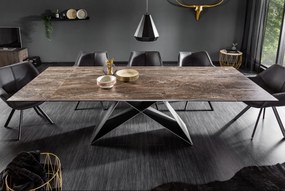 ARTISTIC design bővíthető étkezőasztal - 180-260cm - rozsda