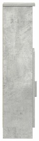 betonszürke fürdőszobaszekrény tekercstartóval 20,5x22x90 cm