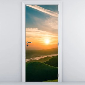 Fotótapéta ajtóra - Napkelte a tenger felett (95x205cm)