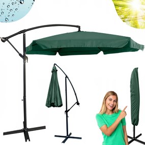 Kerti napernyő állvánnyal - sötétzöld