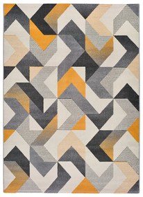 Gladys Abstract narancssárga-szürke szőnyeg, 60 x 120 cm - Universal