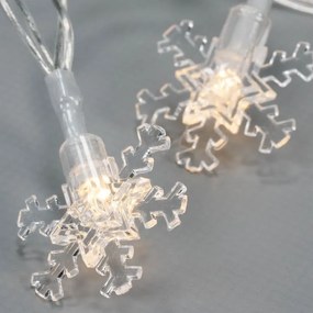 NEXOS Dekoratív világítás hópehely 20 LED meleg fehér 3 db