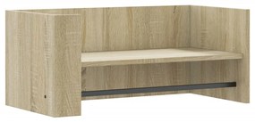 sonoma tölgy színű szerelt fa fali polc 70,5 x 35 x 30,5 cm