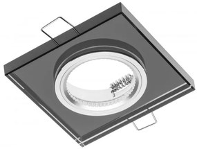 Lámpa Mennyezeti lámpatest PALACE, IP20, négyzet, fekete, üveg
