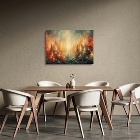 Üveg kép - Erdők festése (70x50 cm)