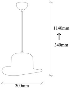 Fekete függőlámpa fém búrával ø 30 cm Sivani – Opviq lights
