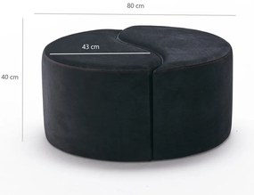 Alis Puf Black zsámoly