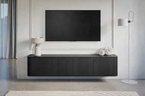 Vesper 4D függő TV-szekrény 187 cm - fekete / fekete fogantyúk