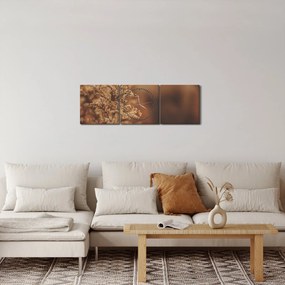 Virágzó fű képe (órával) (90x30 cm)
