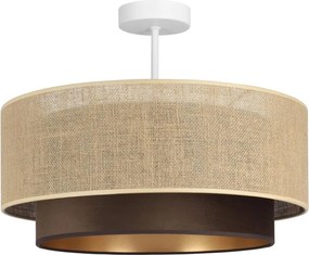 Felületre szerelt csillár SARTA 1xE27/60W/230V átm. 45 cm barna/juta