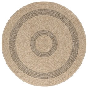 Fekete-bézs kerek kültéri szőnyeg ø 120 cm Comilla – Ayyildiz Carpets