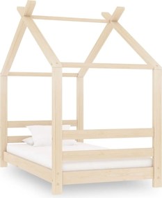vidaXL tömör fenyőfa gyerekágy-keret 70 x 140 cm