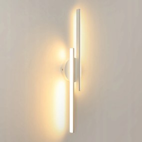 Kinkiet Biały Lampa Scienna Led 3000K Nowoczesna Do Salonu 24W 60cm