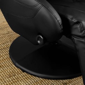 Modern Fotel Fekete Eco-bőr Kárpittal. TONY