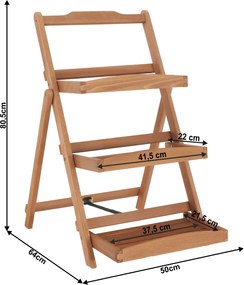 Polcállvány, 3 polcos, égerfa, IMPERO