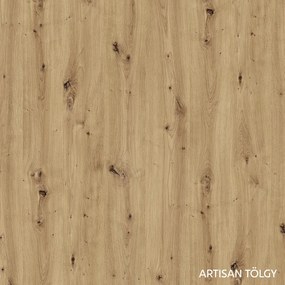 Sarok alsó szekrény, artisan tölgy/szürke matt, LANGEN D90N