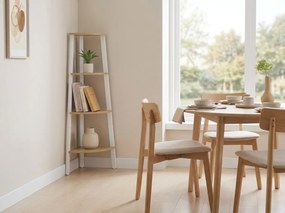 Sarok polcrendszer SHELVIO 4 polccal, tölgy/fehér