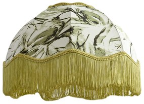 Szövet lámpaernyő levélmintával, fehér belsővel 45/15/21,5 - Heritage