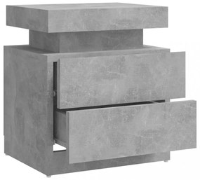 betonszürke szerelt fa éjjeliszekrény 45 x 35 x 52 cm