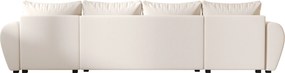 Kihúzható, kétoldalas U alakú kanapé SEVIO 311x145 cm, krémszínű + 2 párna AJÁNDÉKBA