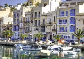 Poszter 100x70cm Marina in Senglea, Assaf Frank