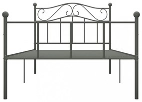 vidaXL szürke fém ágykeret 100 x 200 cm