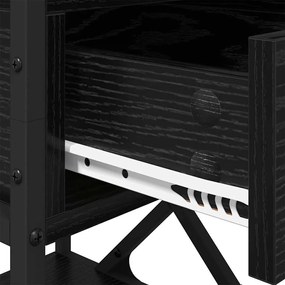 Éjjeliszekrény 2 pcs Musta tammi 40 x 42 x 55 cm Faanyag