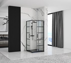 Zuhanykabin Rea Concept Black 90x90
