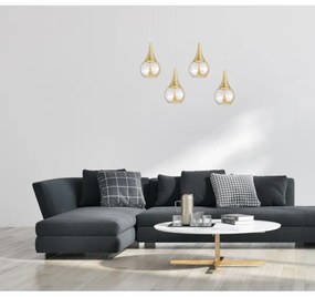 Csillár zsinóron LACRIMA WHITE 4xE27/60W/230V