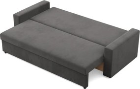 Zeus kanapéágy, szövet anyag, bonell töltet, egyenes kartámasz, szürke