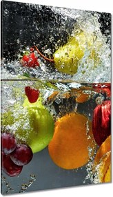 Vászonkép 80x120 Gyümölcsök a vízbe esve