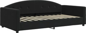 vidaXL fekete bársony kanapéágy 100 x 200 cm