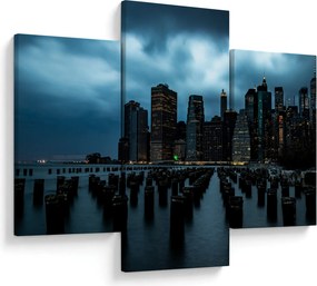 Kép - Kilátás a New York-i felhőkarcolókra (90x60 cm)