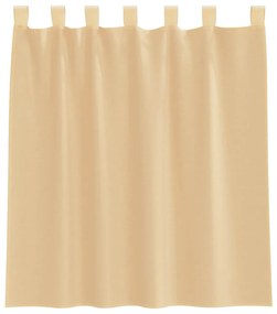 2 db homokszínű voile függönyök rúd zsebekkel