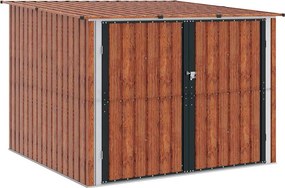 vidaXL Bicikli Sátor 3 pcs Barna 215 x 206 x 157 cm Fém