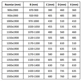 Mexen APIA zuhany tolóajtó 100 cm-es nyitásig, 845-100-000-01-00