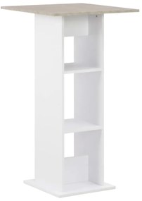 fehér és betonszürke bárasztal 60 x 60 x 110 cm