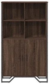 barna tölgy színű szerelt fa magasszekrény 79,5x35,5x137,5 cm