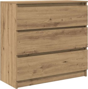 vidaXL kézműves tölgy színű szerelt fa tálalószekrény 80x35x76 cm