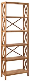 Natúr színű tölgyfa polcos állvány 70x198 cm X-Shelf – Unique Furniture