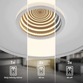 Briloner 3847014 - TORO LED mennyezeti lámpatest LED/18W/230V Ø 42 cm matt króm