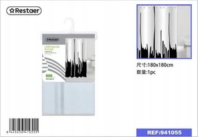 Esztétikus Zuhanyfüggöny Mintával 180x180 cm