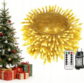 Karácsonyfa lámpák 350 Led Kültéri Lámpák Girland meleg 35m 8 üzemmód