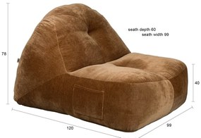 Barna babzsákfotel Tombag – Dutchbone