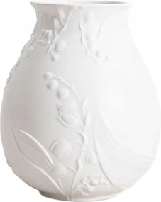 Conwallie kerámia váza dombornyomással fehér 14,8x18 cm Homla