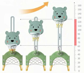 4 az 1-ben állítható magasságú gyerek játékszett,  kék-zöld