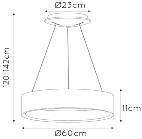 Lucide 46400/42/31 - LED  Dimmelhető csillár zsinóron TALOWE LED/39W/230V