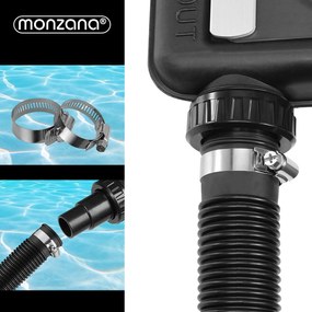 monzana® Napelem vízmelegítéshez 112x55x14 cm - antracit