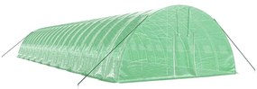 zöld acélvázas melegház 120 m² 20 x 6 x 2,85 m