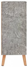 betonszürke szerelt fa tálalószekrény 60 x 30 x 72 cm